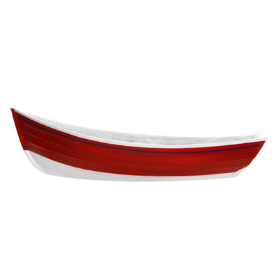 Nautical Red Boat Wall Planter Fibreglass Hanging Cobble Boat from B&Q