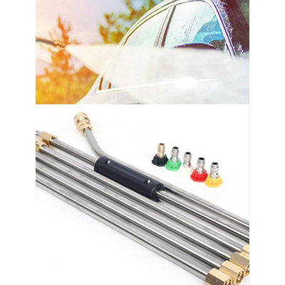 Pressure Washer Extension Wand Roof Cleaner Lance 4000 Psi 5 Nozzles from B&Q
