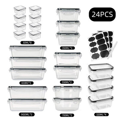 24Pcs Airtight Food Storage Containers & Kitchen Storage Containers from B&Q