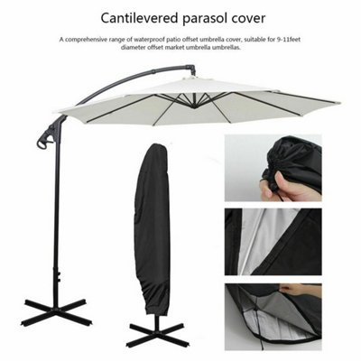 Large Parasol Banana Umbrella Cover Waterproof Cantilever Outdoor from B&Q