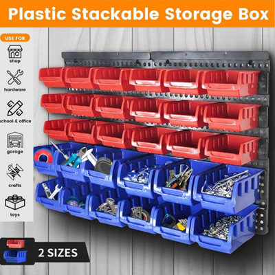  - 30 Bin Small Parts Organizer Garage Storage Wall Mounted Screws