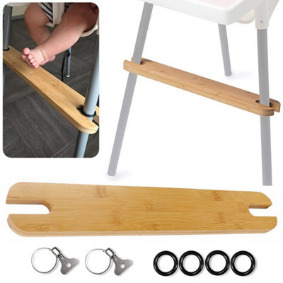 Highchair Footrest Easy Fit For Ikea Antilop Adjustable Height Solid Bamboo from B&Q