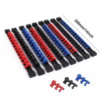 9Pcs Socket Rail Storage Holder Organizer Tray Set Wall Mount from B&Q