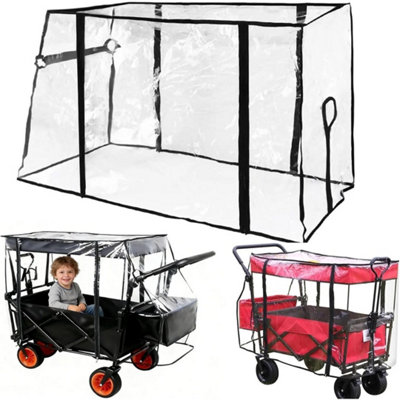 Rain Wind Cover For Wagon Folding Stroller Trolley Cart Cover from B&Q