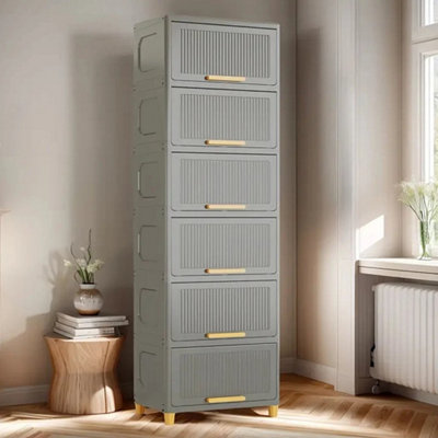 6 Tier Large Storage Drawer Unit Tower Plastic Organizer Cabinet School Home from B&Q