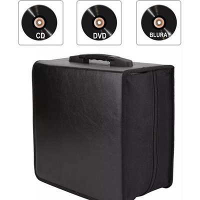 400 Dvd Cd Disc Holder Plastic Storage Case Folder Wallet Carry Bag Organizer from B&Q
