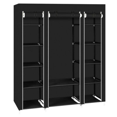 Large Cloth Storage Closet With Hanging Rail And Shelves For Organizing Garments from B&Q