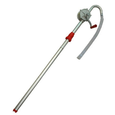 50" Rotary Hand Drum Pump Self Priming Diesel Fuel Transfer from B&Q
