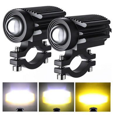 Pair 100W Motorcycle Led Headlight Fog Lights Auxiliary Driving Spotlight from B&Q