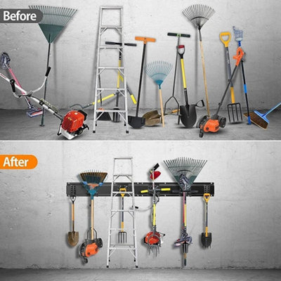  - 3X Garage Garden Tool Holder Storage Rack Shed Wall Mounted Organiser