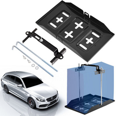Car Metal Battery Tray Holder Mount Adjustable Hold Down Clamp from B&Q