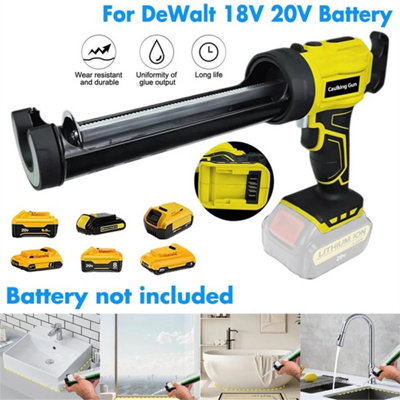 Cordless Caulking Gun Glass Mastic Sealant Glue Filling Tool For Dewalt 18V 20V from B&Q