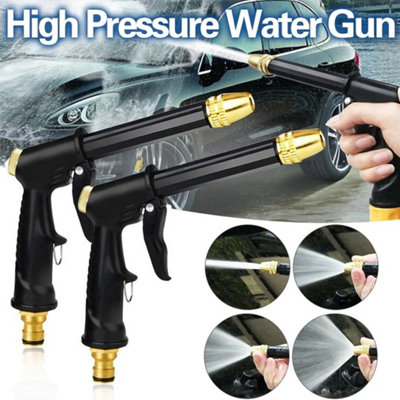 1X High Pressure Water Spray Gun Nozzle Garden Hose Pipe Lawn from B&Q