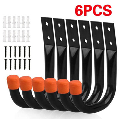 6X Heavy Duty Storage Hooks Wall Mounted Ladder Garage Bike from B&Q
