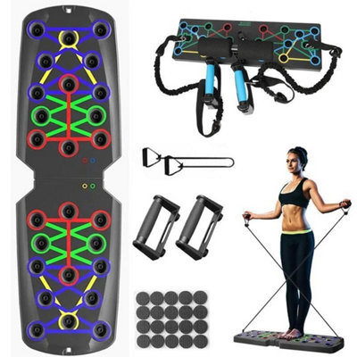 Family Push Up Board Chest Back Triceps Portable Workout Station from B&Q