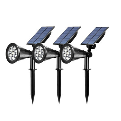  - 7Led Solar Spot Lights Led Colour Changing Projection Stake Garden -3Pcs