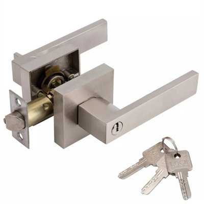  - Entrance Lever Door Handle Lock Keys Set Uk