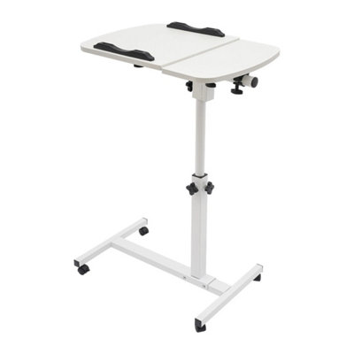  - Rolling Laptop Desk Stand Sofa Table Overbed Food Tray Rack Height