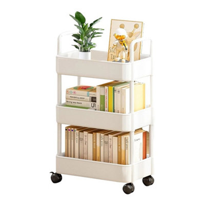  - 3 Tier Storage Trolley Cart Rolling Kitchen Bathroom Bedroom Organizer