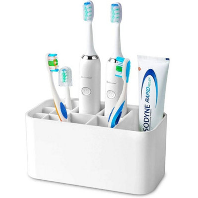 Electric Toothbrush Holder Large Bathroom Caddy Storage Multifunction Organizer from B&Q