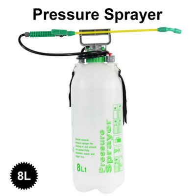 8L Garden Pressure Sprayer Bottle Fence Knapsack Chemical Weed Killer Pump from B&Q