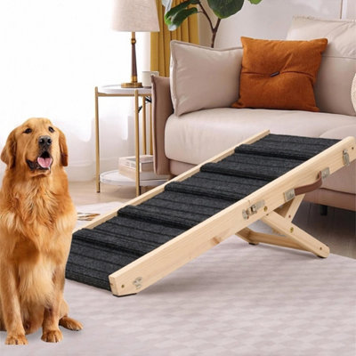 Adjustable Heights Dog Pet Ramp Foldable Stairs Non-Slip Ramp For Car Bed Sofa from B&Q