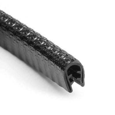 10M Of Van Conversion Window Black Knock On Trim 2-4mm Edging Pvc Rubber Trim from B&Q
