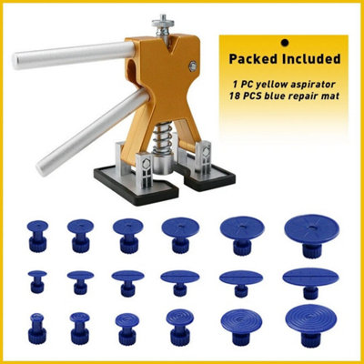 19Pcs Car Paintless Dent Removal Kit Slide Hammer Repair Pdr Glue Puller Tabs
