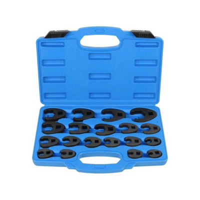  - 19X  Wrench Set Metric Crows Foot 8mm-32mm Flare Nut Wrench Set Tool Kit