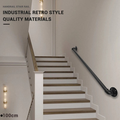 300Cm Hand Railing Handrail Stair Rail Grab Balustrade Staircase Banister from B&Q