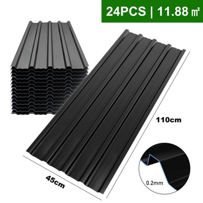 24X  Metal Cladding Roof Sheets Corrugated Garage Carport Shed Roofing Panels from B&Q
