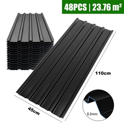 48X Metal Cladding Roof Sheets Corrugated Garage Carport Shed Roofing Panels from B&Q