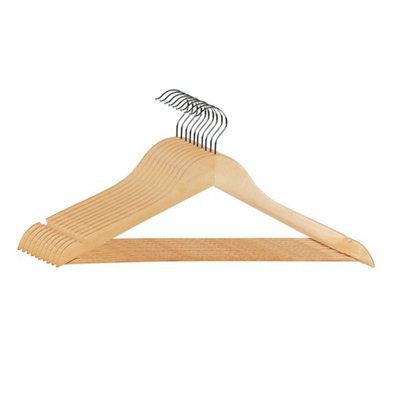 20 X Wooden Coat Hangers Suit Garments Clothes from B&Q