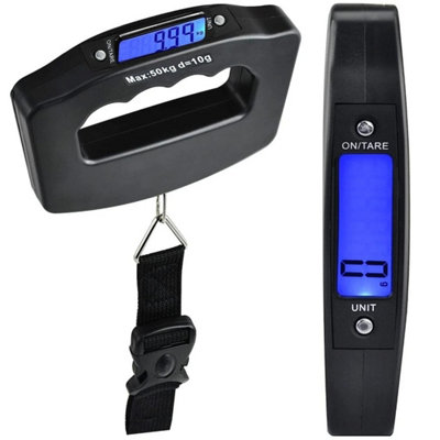 50Kg Digital Travel Portable Handheld Weighing Luggage Scales Suitcase Bag from B&Q