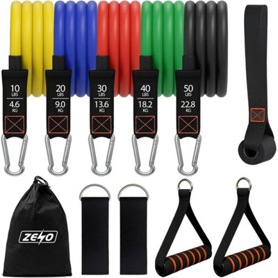 11Pcs Set Resistance Bands Workout Exercise Crossfit Fitness Yoga from B&Q