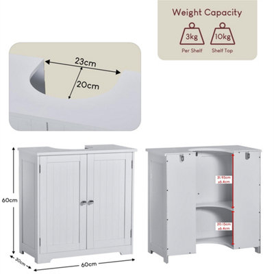  - White Bath Vida Priano Under Sink Cabinet Storage