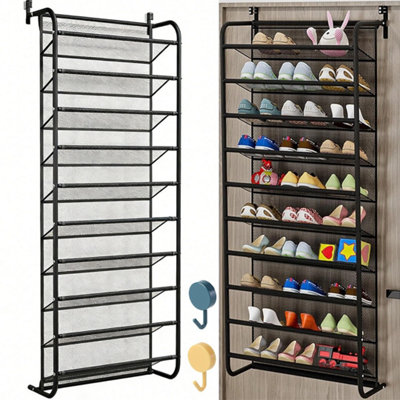  - 30 Pairs Over Door Shoe Rack Wall Hanging Closet Organizer