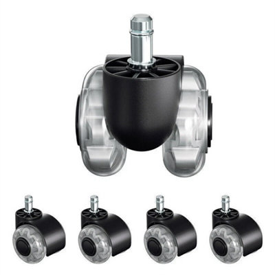 5Pcs Universal Rotatable Casters Home Office Chair Replacement Wheels from B&Q