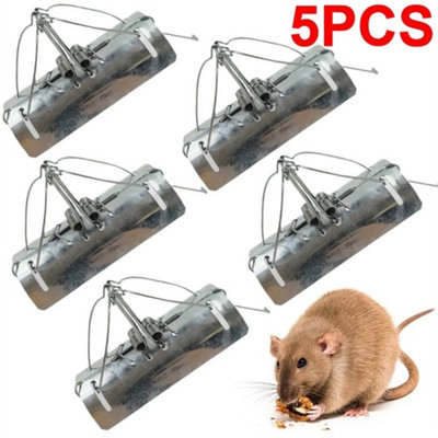 5Pcs Metal Mole Vole TrapsHeavy Duty Ground Tunnel Barrel Trap Uk from B&Q