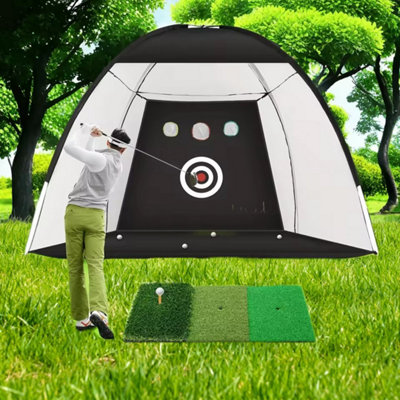 10X7Ft Golf Practice Net Hitting Training Net For Indoor & Outdoor Use from B&Q