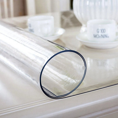 - 2mm Thick Clear Transparent Vinyl Pvc Tablecloth Table Protector Plastic Cover