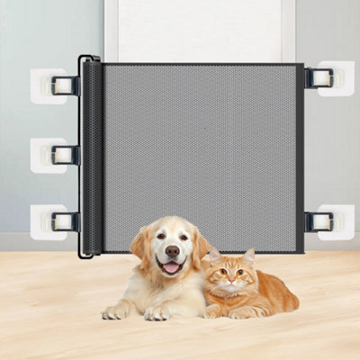 Retractable Pet Dog Gate Folding Safety Guard For Stair Isolation from B&Q