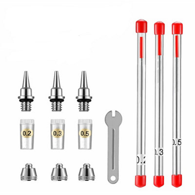 Airbrush Nozzle Needle 0.2/0.3/0.5mm Spray Gun Tool from B&Q