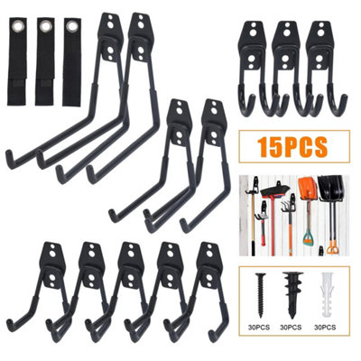 15Pcs/set Heavy Duty Garage Storage Utility Wall Hook Organizer Tools from B&Q
