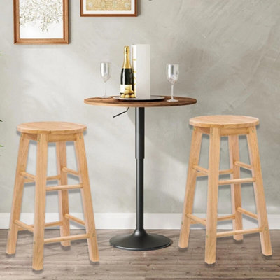 Wooden Bar Stools Kitchen Stools Breakfast Seat Bar Stool Pub from B&Q