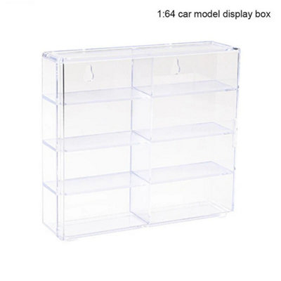  - Acrylic Display Box For 8 Wheels Car Model Toy Rack Hot Door Cabinet