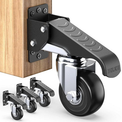 Retractable Castors Wheels Caster Heavy Duty Work Bench from B&Q