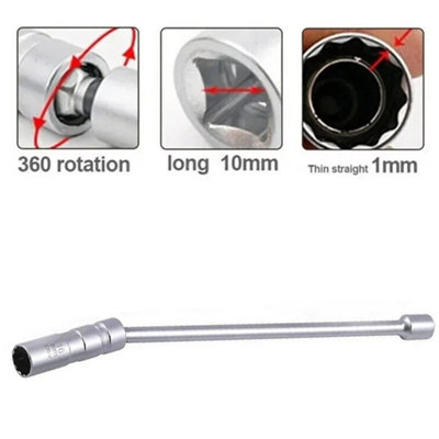 16mm Thin Wall Magnetic Swivel Spark Plug Socket 12-Point.