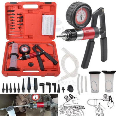 21Pcs Hand Held Vacuum And Pressure Pump Tester Tool Brake Bleeder from B&Q