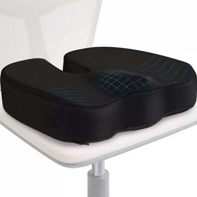 Memory Foam Seat Cushion Orthopaedic Coccyx Pain Relief Office from B&Q